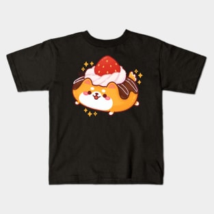 Cute Strawberry Shiba Dog-nut Kids T-Shirt